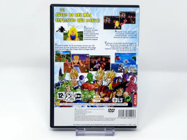 Parte trasera de Dragon Ball Z: Budokai Tenkaichi 2 (ESP) (Rebajado) para PlayStation 2, edición PAL España