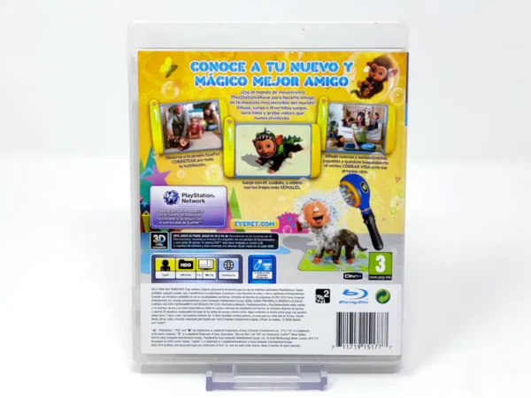 Parte trasera de EyePet: Move Edition (ESP) para PlayStation 3, edición PAL España