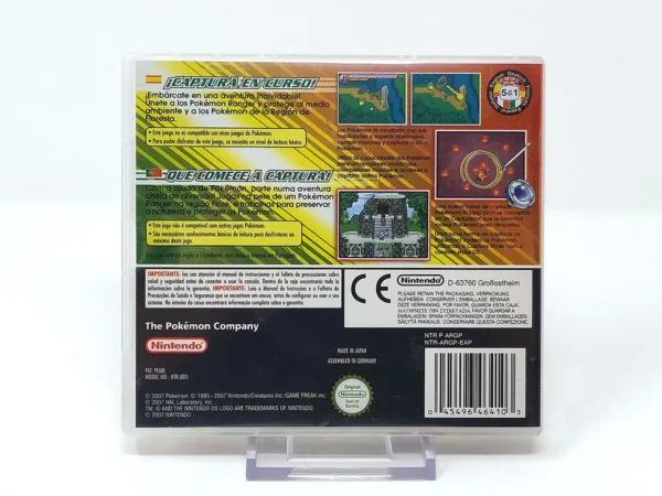 Interior del juego Pokemon Ranger (ESP) para Nintendo DS con disco y manual