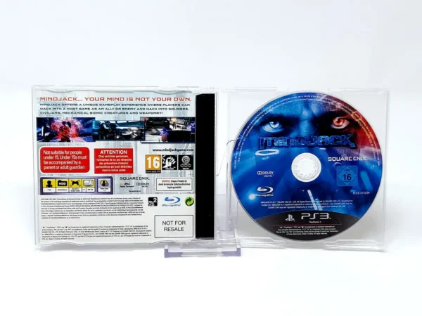 Parte trasera de Mindjack (EUR) (Promo) para PlayStation 3, edición PAL