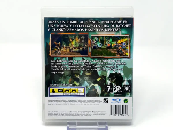 Parte trasera de Ratchet & Clank: En Busca del Tesoro (ESP) para PlayStation 3, edición PAL España