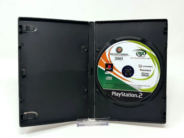 Interior del juego Roland Garros French Open 2003 (ESP) (Rebajado) para PlayStation 2 con disco y manual