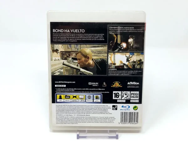 Parte trasera de 007: Quantum of Solace (ESP) para PlayStation 3, edición PAL España