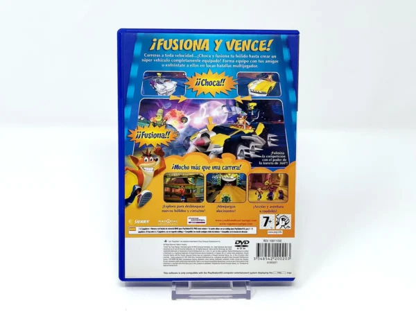 Parte trasera de Crash Tag Team Racing (ESP) para PlayStation 2, edición PAL España