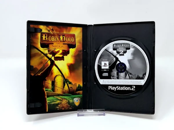 Interior del juego Robin Hood 2: The Siege (FRA) para PlayStation 2 con disco y manual