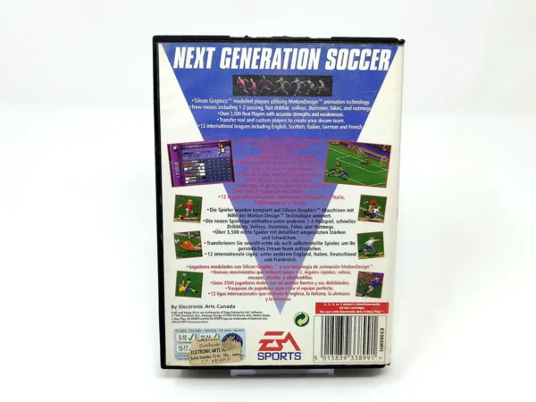 Parte trasera de FIFA Soccer 96 (ESP) para Sega Mega Drive, edición PAL España