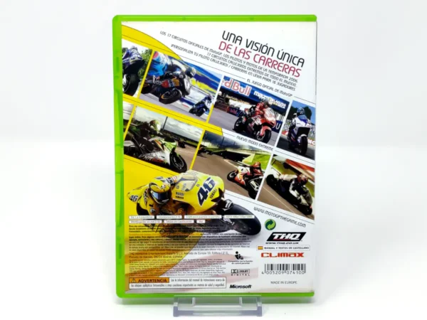 Parte trasera de MotoGP '06 (ESP) para XBOX 360, edición PAL España