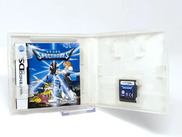 Interior del juego Spectrobes (ESP) para Nintendo DS con disco y manual