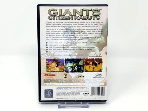 Parte trasera de Giants: Citizen Kabuto (ESP) para PlayStation 2, edición PAL España
