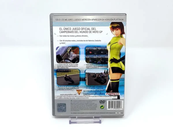 Parte trasera de MotoGP 3 (ESP) (Platinum) para PlayStation 2, edición PAL España