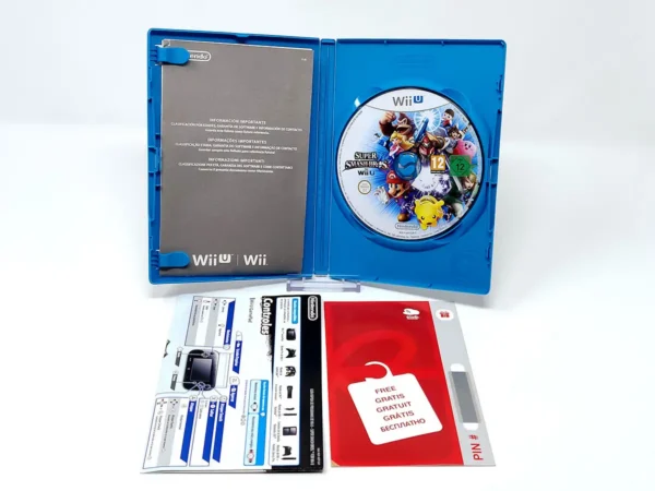 Interior del juego Super Smash Bros. for Wii U (ESP) para Nintendo Wii U con disco y manual