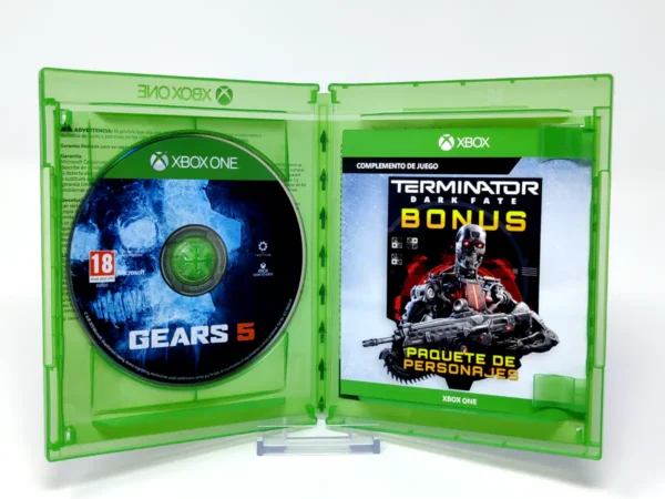 Interior del juego Gears 5 (ESP) para XBOX One / Series X/S con disco y manual