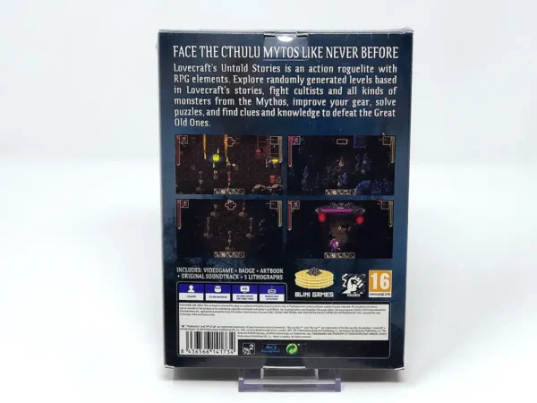 Parte trasera de Lovecraft's Untold Stories: Collector's Edition (EUR) (Precintado) para PlayStation 4, edición PAL España
