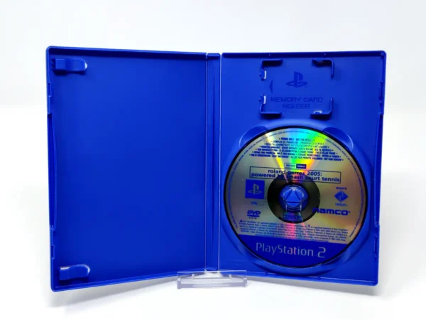 Interior del juego Roland Garros 2005: Powered by Smash Court Tennis (ESP) (Promo) para PlayStation 2 con disco y manual