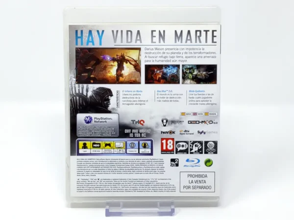Parte trasera de Red Faction: Armageddon (Edición Comando y Reconocimiento) (ESP) para PlayStation 3, edición PAL España