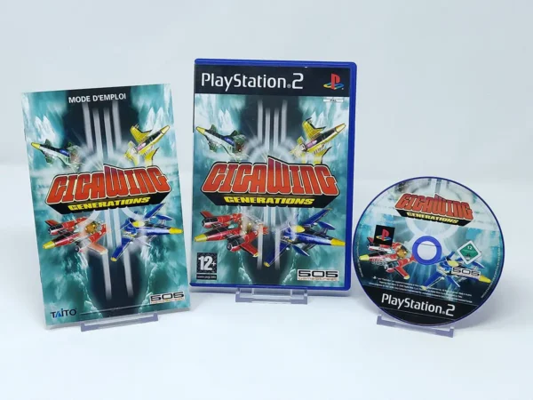 Interior del juego GigaWing Generations (ESP) para PlayStation 2 con disco y manual