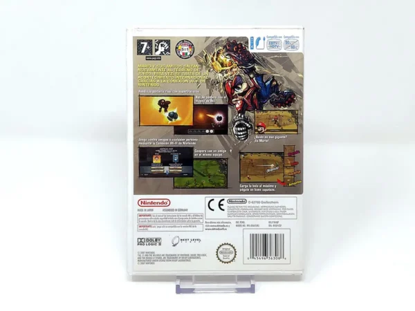 Parte trasera de Mario Strikers Charged Football (ESP) para Nintendo Wii, edición PAL España