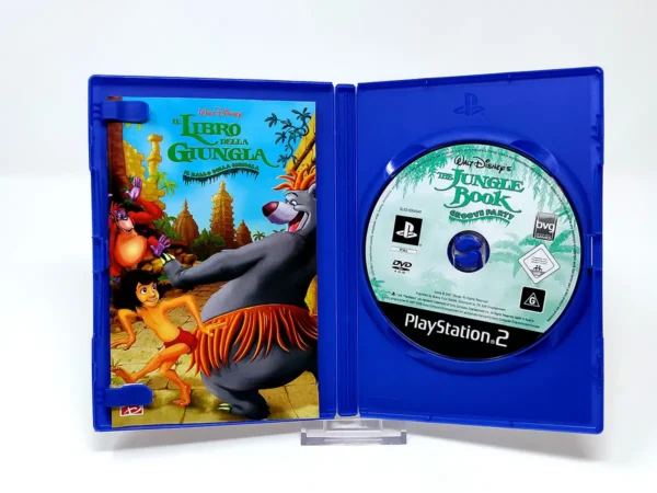 Interior del juego Walt Disney's Il Libro della Giungla: Il Ballo della Giungla (ITA) para PlayStation 2 con disco y manual