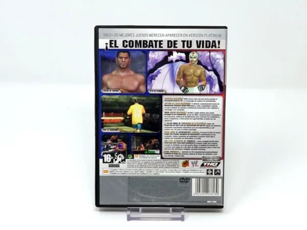 Parte trasera de WWE SmackDown! vs. Raw 2006 (ESP) (Platinum) para PlayStation 2, edición PAL España