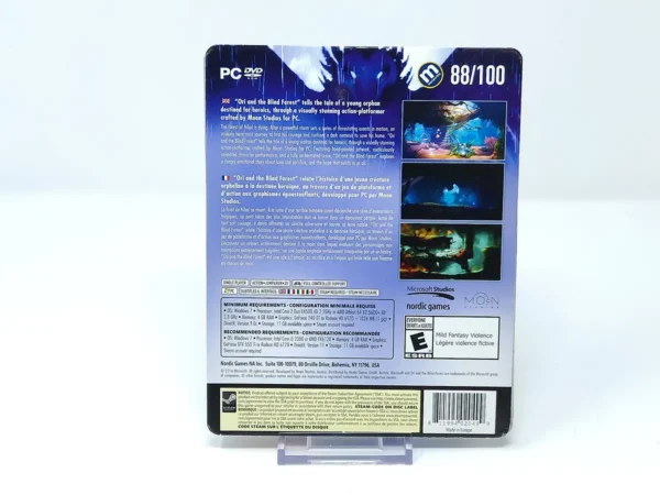 Interior del juego Ori and the Blind Forest: Definitive Edition (USA) para PC con disco y manual