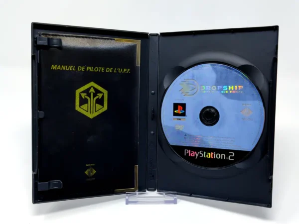 Interior del juego Dropship: Fuerzas Unidas por la paz (ESP) para PlayStation 2 con disco y manual
