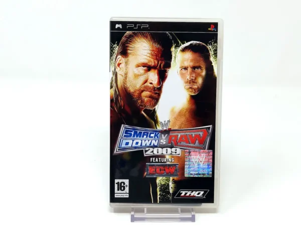 Portada de WWE SmackDown vs. Raw 2009 (ESP) para PSP, edición PAL España, de segunda mano