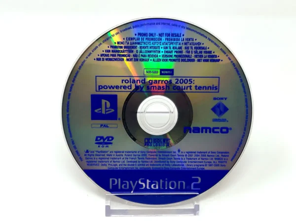 Portada de Roland Garros 2005: Powered by Smash Court Tennis (ESP) (Promo) (Disco) para PlayStation 2, edición PAL España, de segunda mano