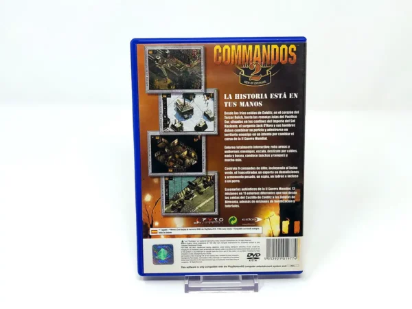 Parte trasera de Commandos 2: Men of Courage (ESP) (v2) para PlayStation 2, edición PAL España