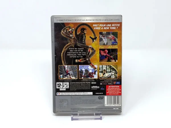 Parte trasera de Spider-Man 2 (FRA) (Platinum) para PlayStation 2, edición PAL Francia