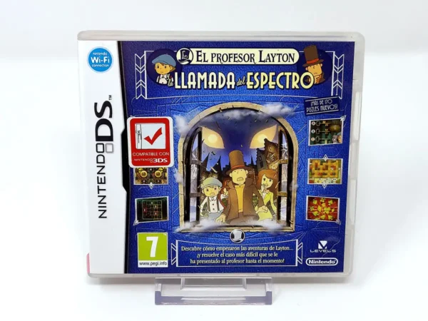 Portada de El Profesor Layton y la Llamada del Espectro (ESP) para Nintendo DS, edición PAL España, de segunda mano