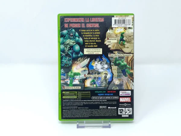 Lateral de la caja de The Incredible Hulk: Ultimate Destruction (ESP) para XBOX
