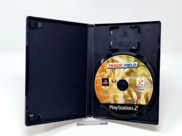 Interior del juego ESPN International Track & Field (FRA) (Rebajado) para PlayStation 2 con disco y manual