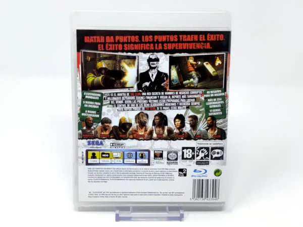 Parte trasera de The Club (ESP) para PlayStation 3, edición PAL España