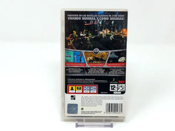 Parte trasera de Star Wars: Battlefront - Renegade Squadron (ESP) para PSP, edición PAL España