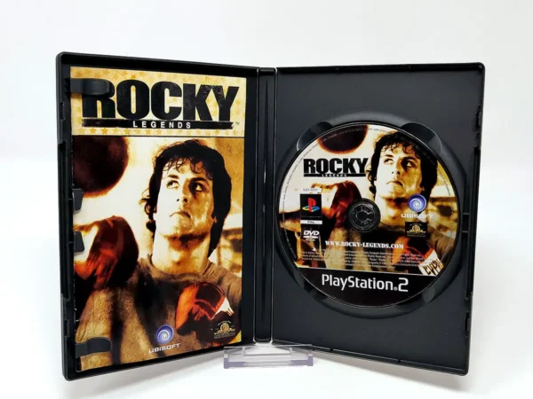Interior del juego Rocky Legends (FRA) para PlayStation 2 con disco y manual