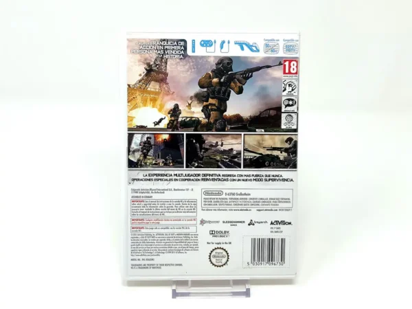 Parte trasera de Call of Duty: Modern Warfare 3 (ESP) para Nintendo Wii, edición PAL España