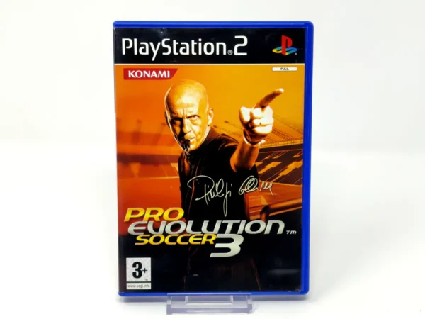 Portada de Pro Evolution Soccer 3 (ESP) para PlayStation 2, edición PAL España, de segunda mano