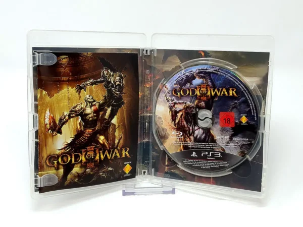 Interior del juego God of War III (ESP) para PlayStation 3 con disco y manual
