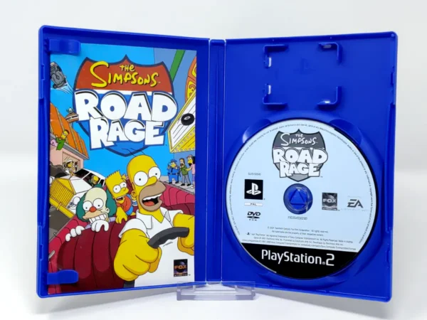 Interior del juego The Simpsons: Road Rage (ESC) para PlayStation 2 con disco y manual