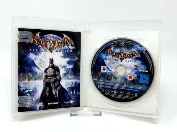 Interior del juego Batman: Arkham Asylum (ESP) para PlayStation 3 con disco y manual