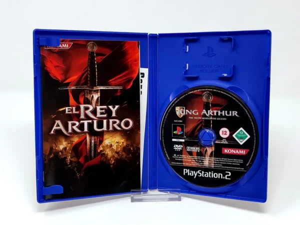 Interior del juego El Rey Arturo (ESP) para PlayStation 2 con disco y manual