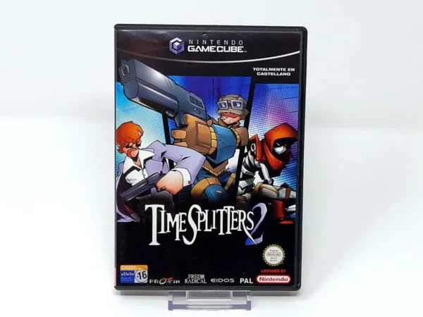 Portada de TimeSplitters 2 (ESP) para Nintendo GameCube, edición PAL España, de segunda mano