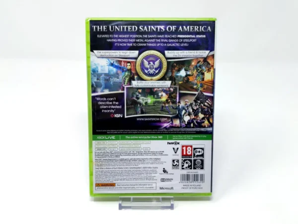 Parte trasera de Saints Row IV (UK) (Precintado) para XBOX 360, edición PAL UK