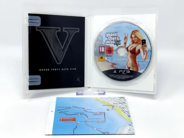 Interior del juego Grand Theft Auto V (ALE) (Con Mapa) para PlayStation 3 con disco y manual
