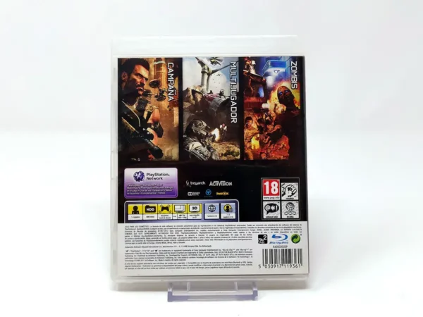 Parte trasera de Call of Duty: Black Ops II (ESP) (v2) para PlayStation 3, edición PAL España