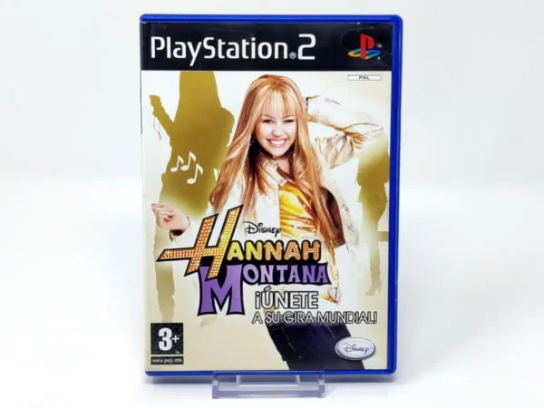 Portada de Disney Hannah Montana: ¡Únete a su Gira Mundial! (ESP) para PlayStation 2, edición PAL España, de segunda mano