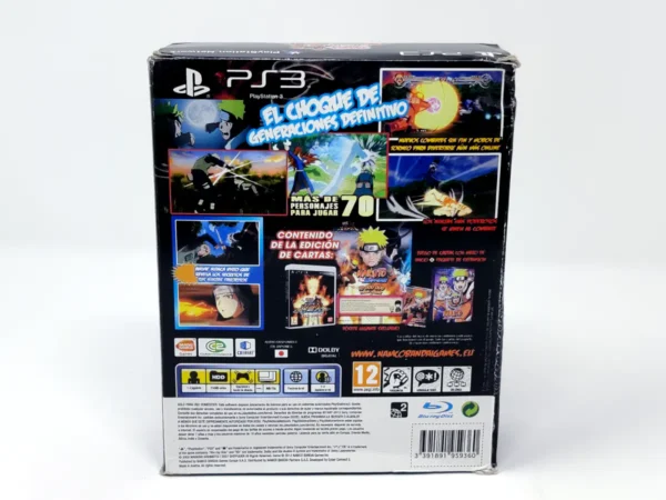 Interior del juego Naruto Shippuden: Ultimate Ninja Storm Generations (Card Edition) (ESP) para PlayStation 3 con disco y manual