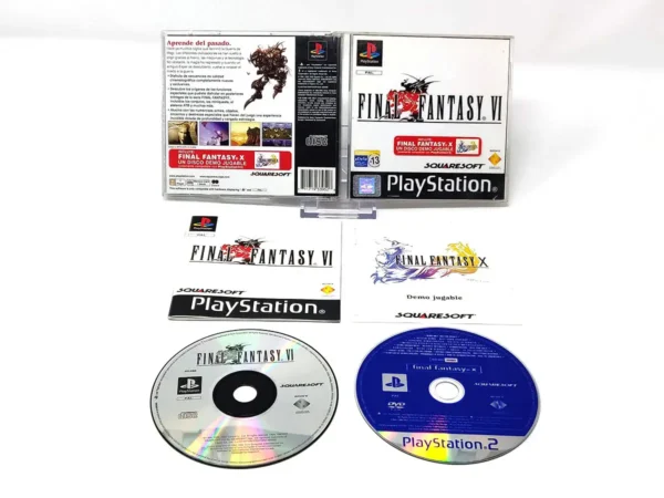 Lateral de la caja de Final Fantasy VI (ESP) para PlayStation 1