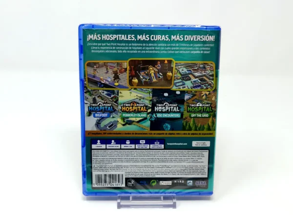 Parte trasera de Two Point Hospital: JUMBO Edition (ESP) (Precintado) para PlayStation 4, edición PAL España