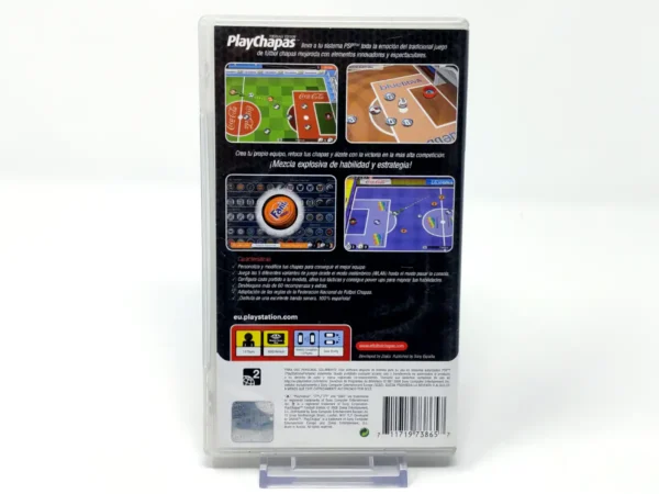Parte trasera de PlayChapas Football Edition (ESP) (Rebajado) para PSP, edición PAL España
